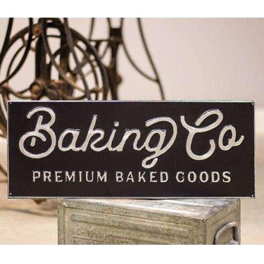Black and Galvanized Metal Baking Co Sign - The Fox Decor